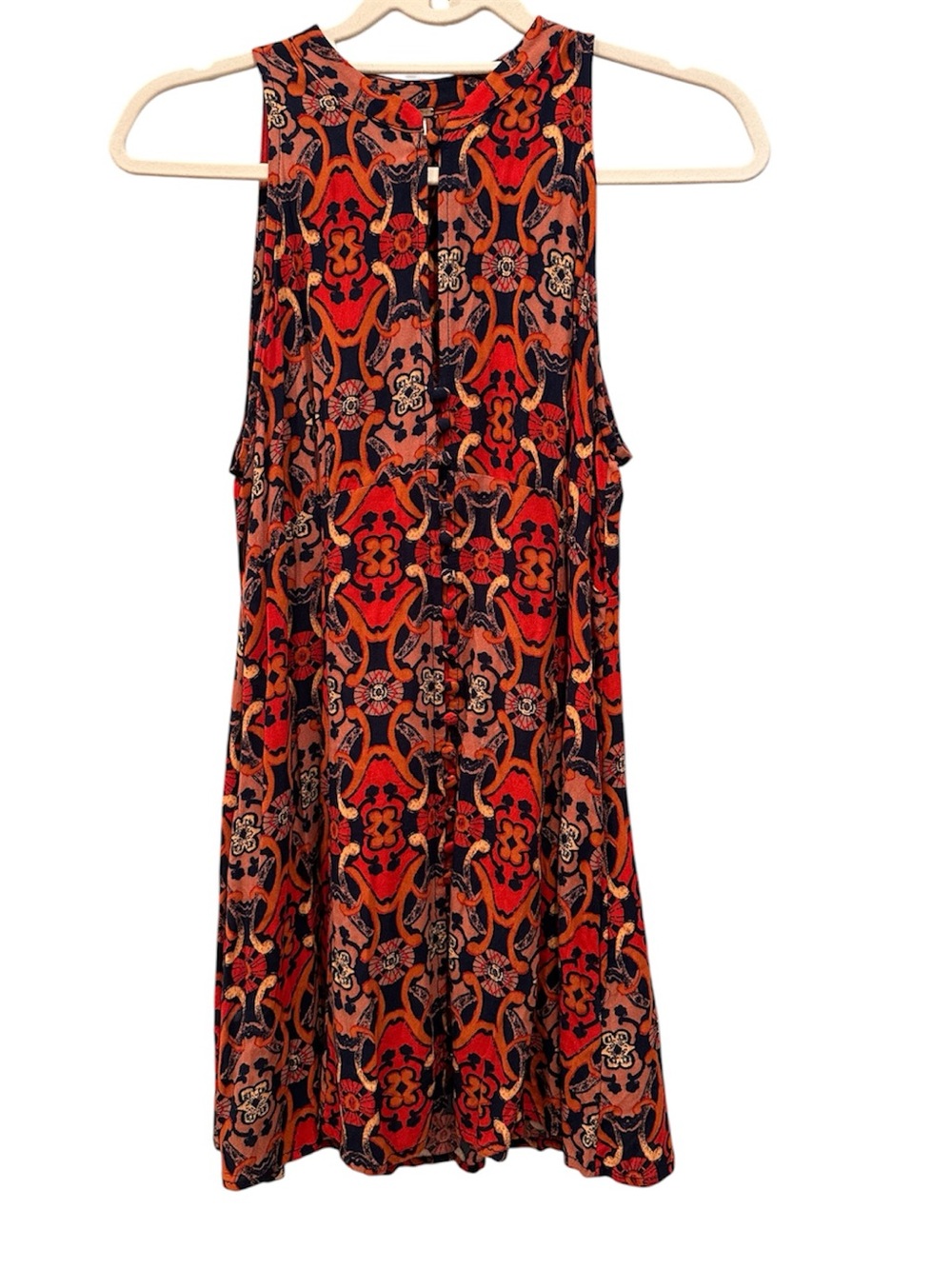 Free People Get Together Groovy Dress Tunic Top Boho Colorful Sz 4
